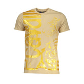 Cavalli Class Beige Cotton T-Shirt -   -  Cavalli Class.